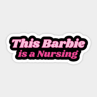 Nurse Barbie Sticker